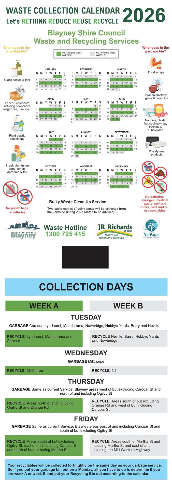 2026 waste collection