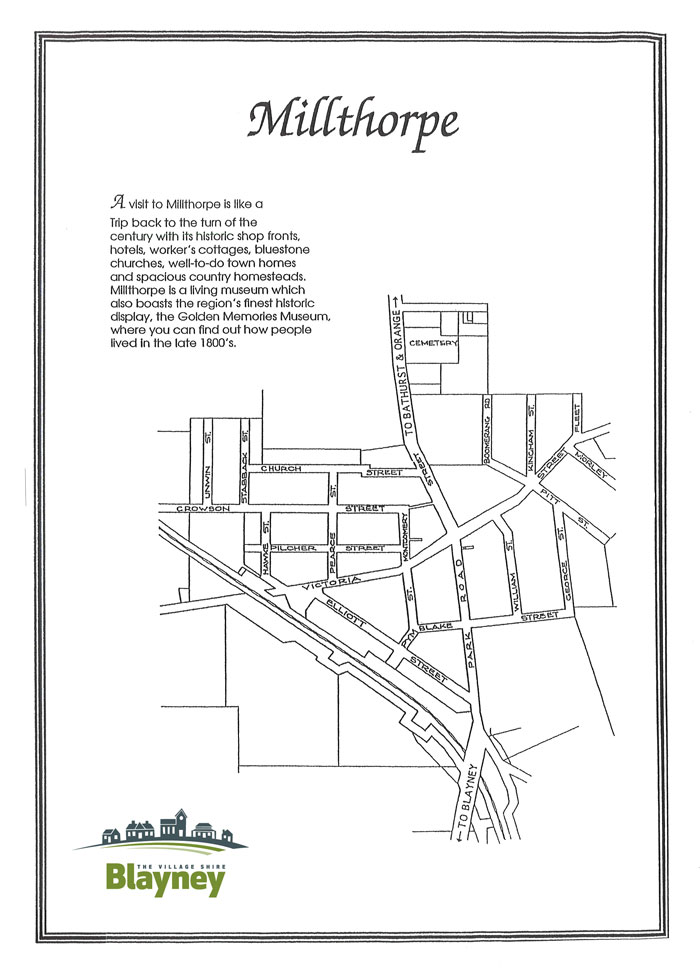 Millthorpe Village Map Image