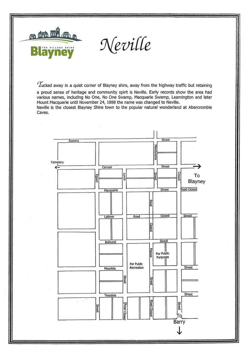 Neville Village Map Image